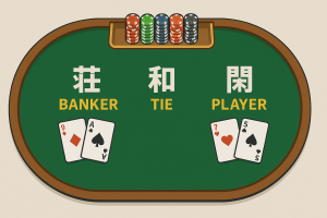百家樂遊戲桌下注選項圖