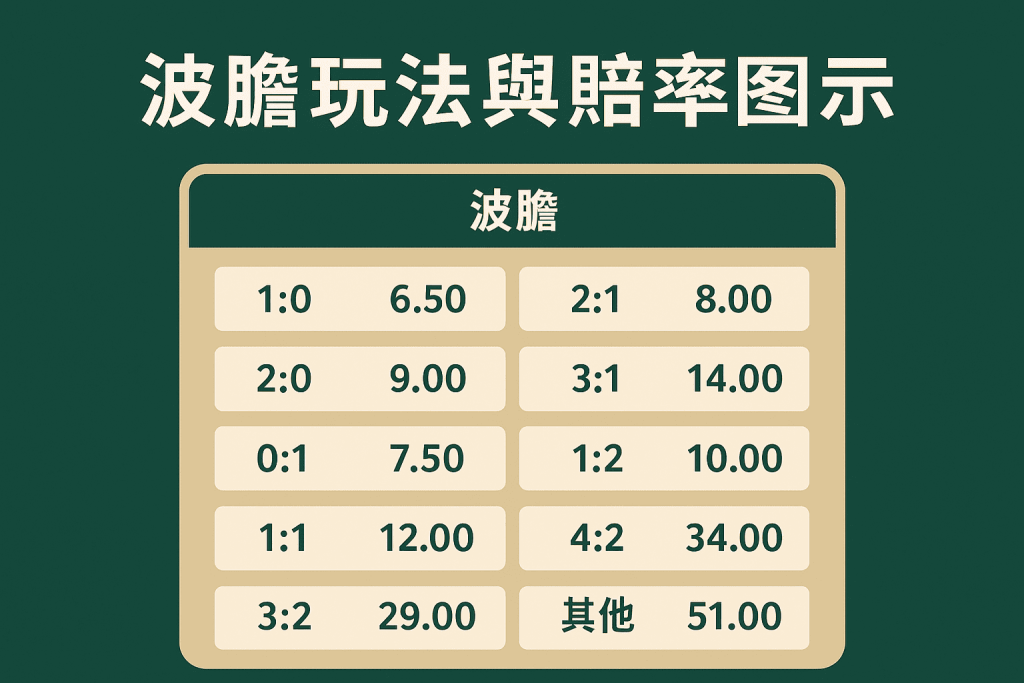 波膽玩法與賠率圖示