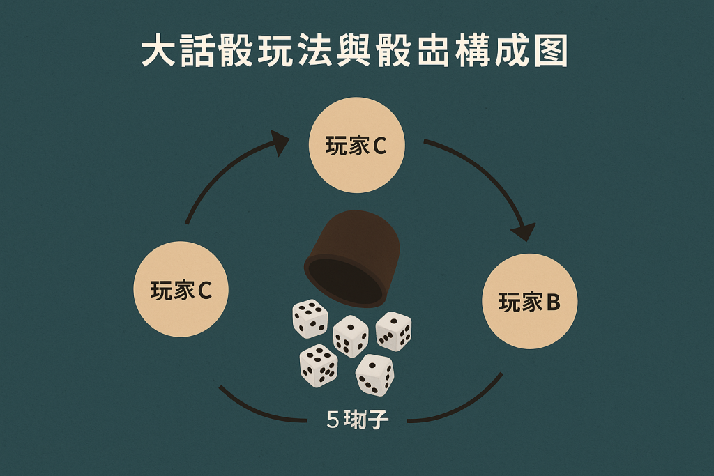大話骰玩法與骰盅構成圖